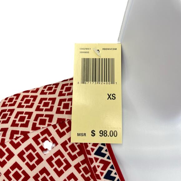 Max Studio Women Dress Size XS Geometric Red - Picture 6 of 14